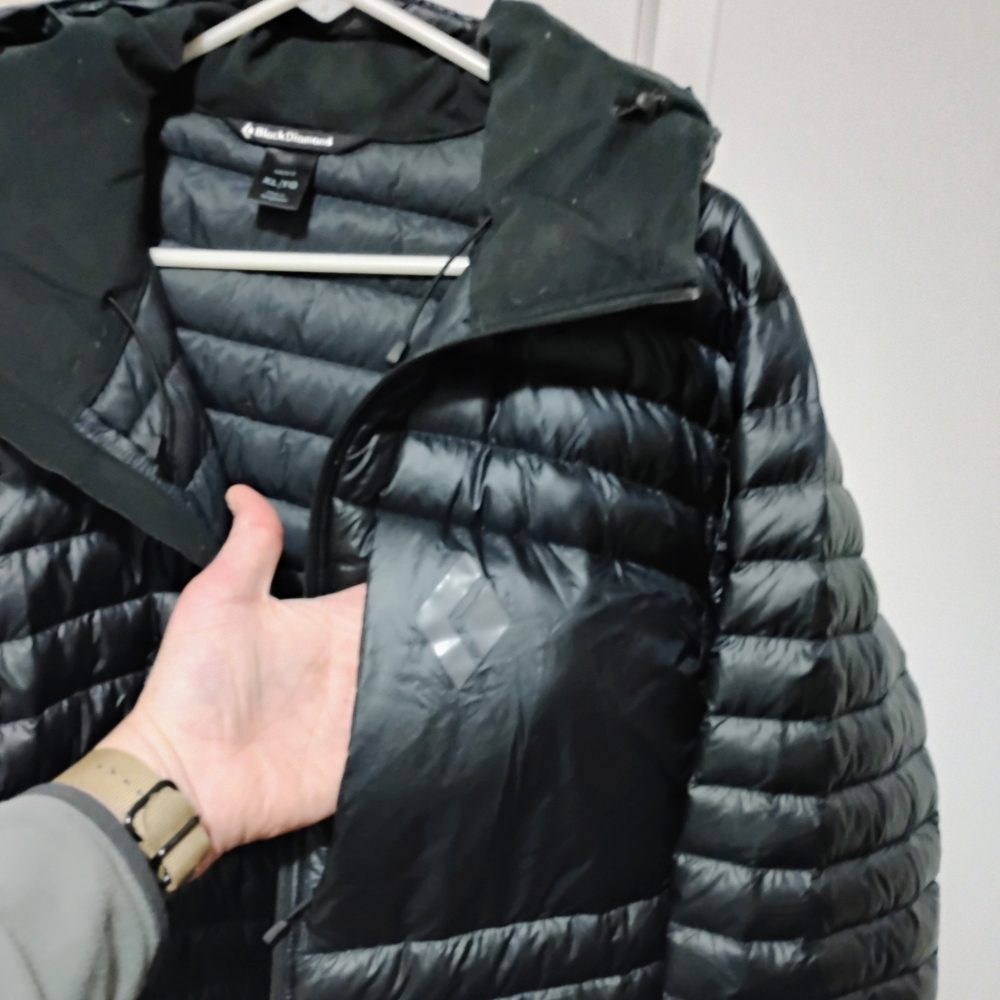 Black Diamond Quilted Black Puffer Jacket - Picture 13 of 13